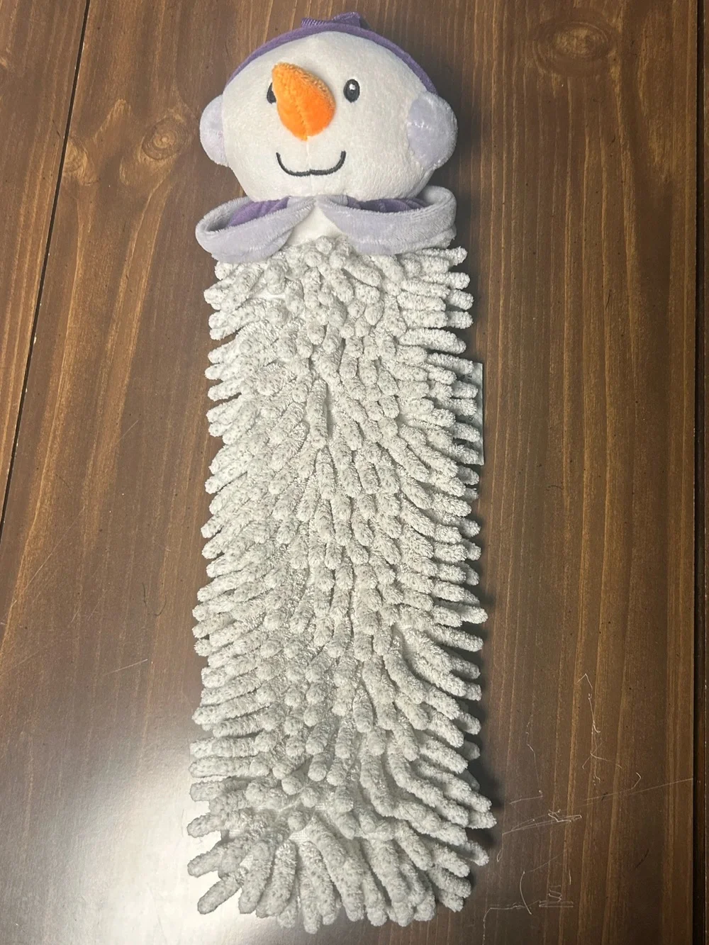 Norwex chenille snowman microfiber hand towel pet to dry bac lock